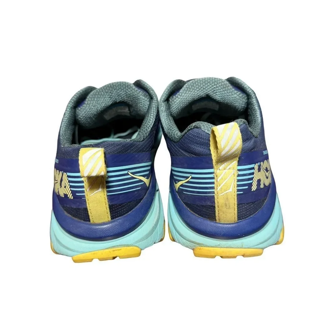 Hoka challenger Atr 5 One One Women's Blue and Yellow Athletic Shoes size 10